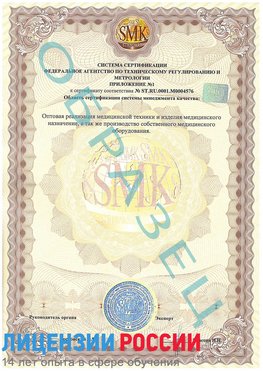 Образец сертификата соответствия (приложение) Старая Полтавка Сертификат ISO 13485